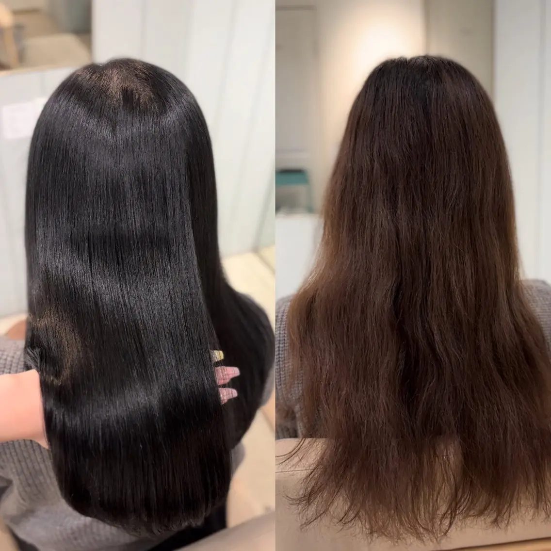 美髪縮毛矯正+髪質改善カラー+BYKARTE5️⃣ステップトリートメントの写真