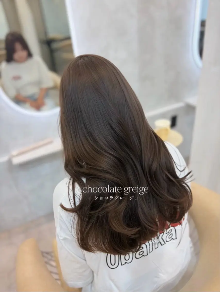 セミロング カット ヘアカラー SigmaLatte _momokaのヘアスタイル