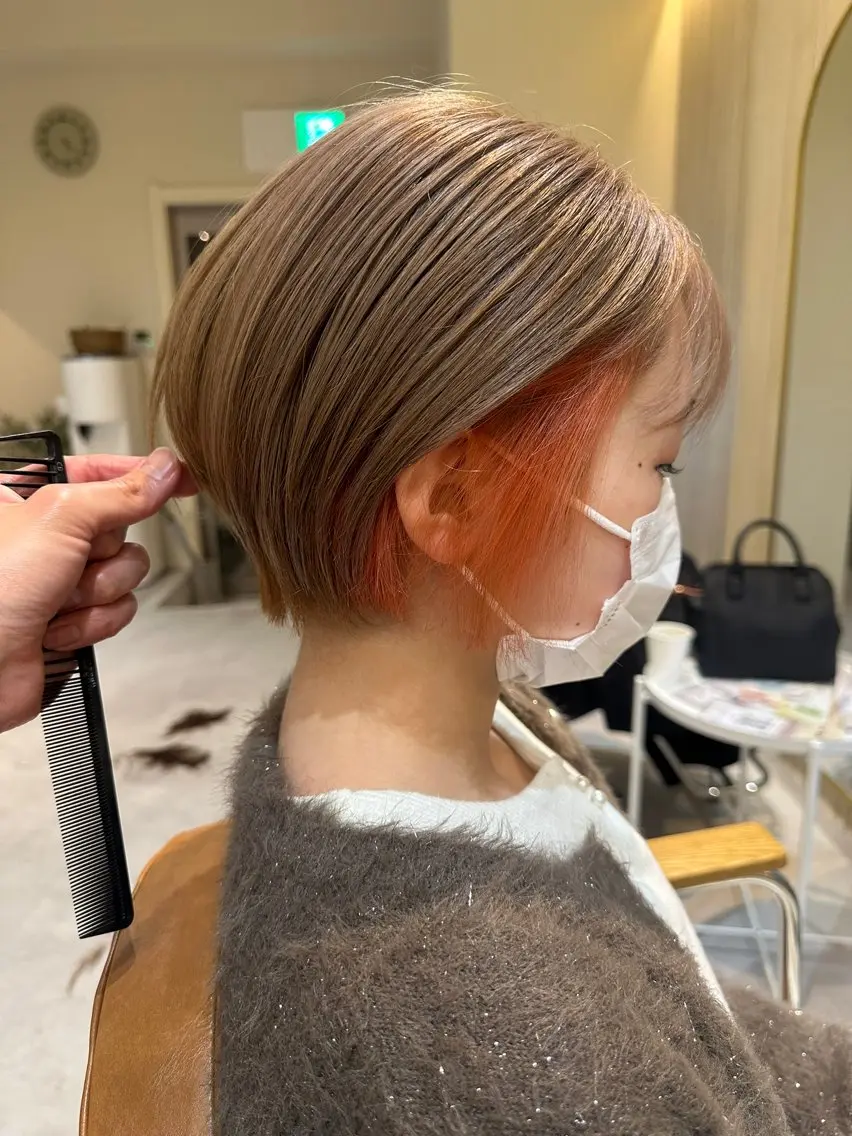ショート ヘアカラー ✨やわらかヘア✨ ✂️杉浦優仁のヘアスタイル