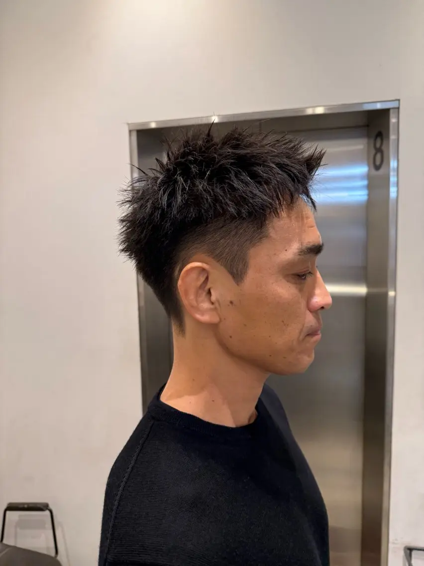 ショート メンズ 川口開世 cutのヘアスタイル