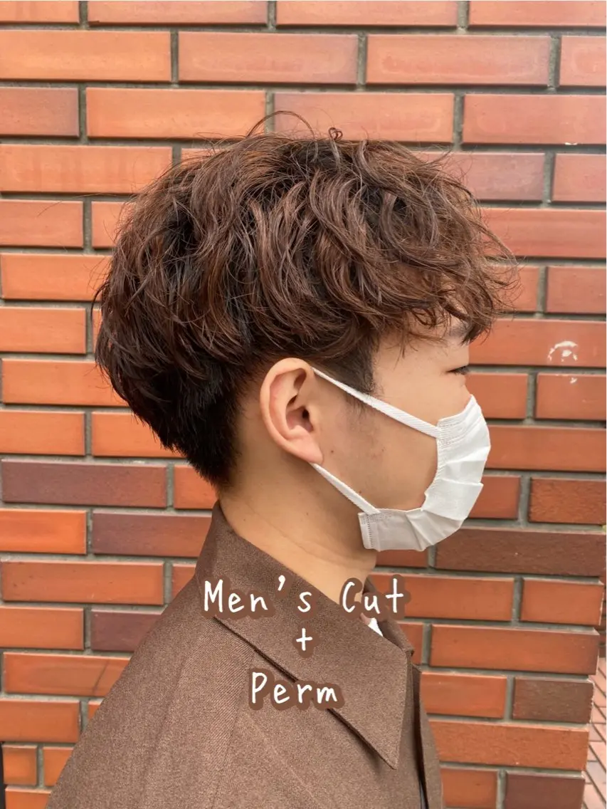 パーマ メンズ カット パーマ 五十嵐 未悠のヘアスタイル