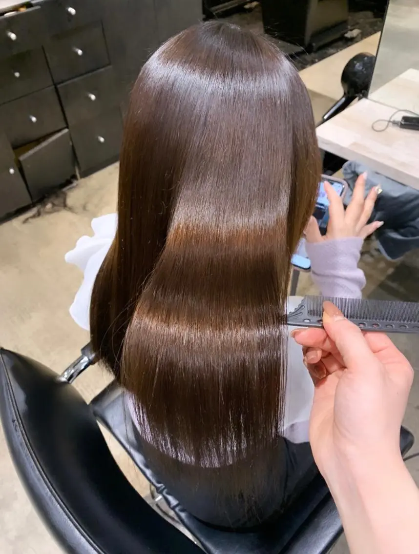 🪞カット+縮毛矯正+ワンカラー+髪質改善ヘアエステ🪞の写真