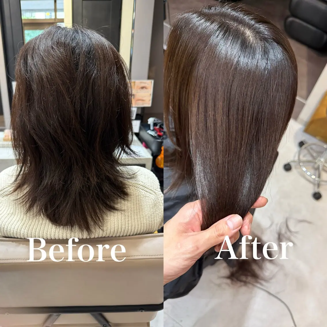 セミロング ⭐️縮毛矯正特化 小松邦彦⭐️のヘアスタイル