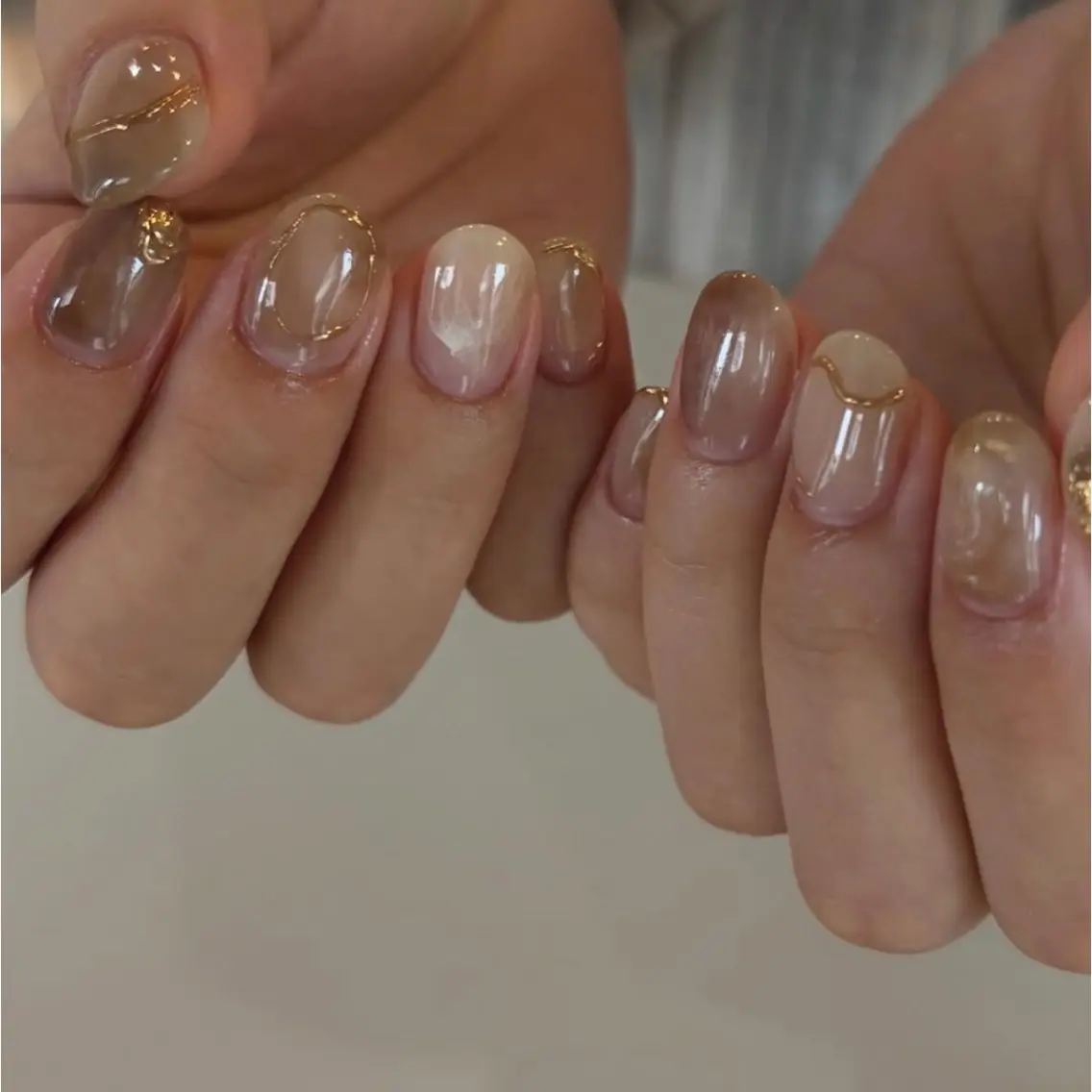 ネイル ニュアンスネイル ショートネイル ハンドネイル nail salon linoのネイルデザイン