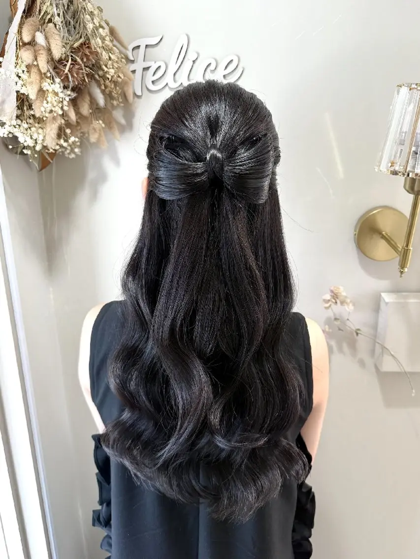 ヘアアレンジ ハーフアップ ヘアセット 🪄表参道ヘアメイク /艶感ヘアメ/れいなのヘアスタイル