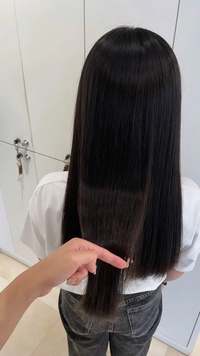 ロング 縮毛矯正 ❁⃘ ち だ り さ ❁⃘のヘアスタイル