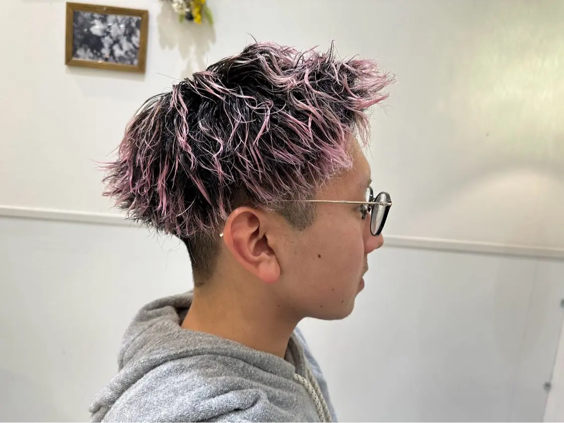 パーマ メンズ カット パーマ 谷 健吾のヘアスタイル