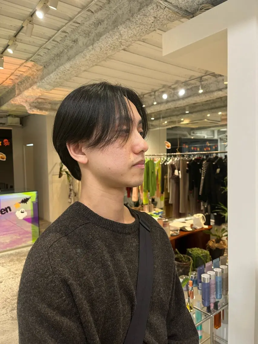 メンズ センターパート カット ANY/メンズ特化/ シバヤ　ユウキのヘアスタイル