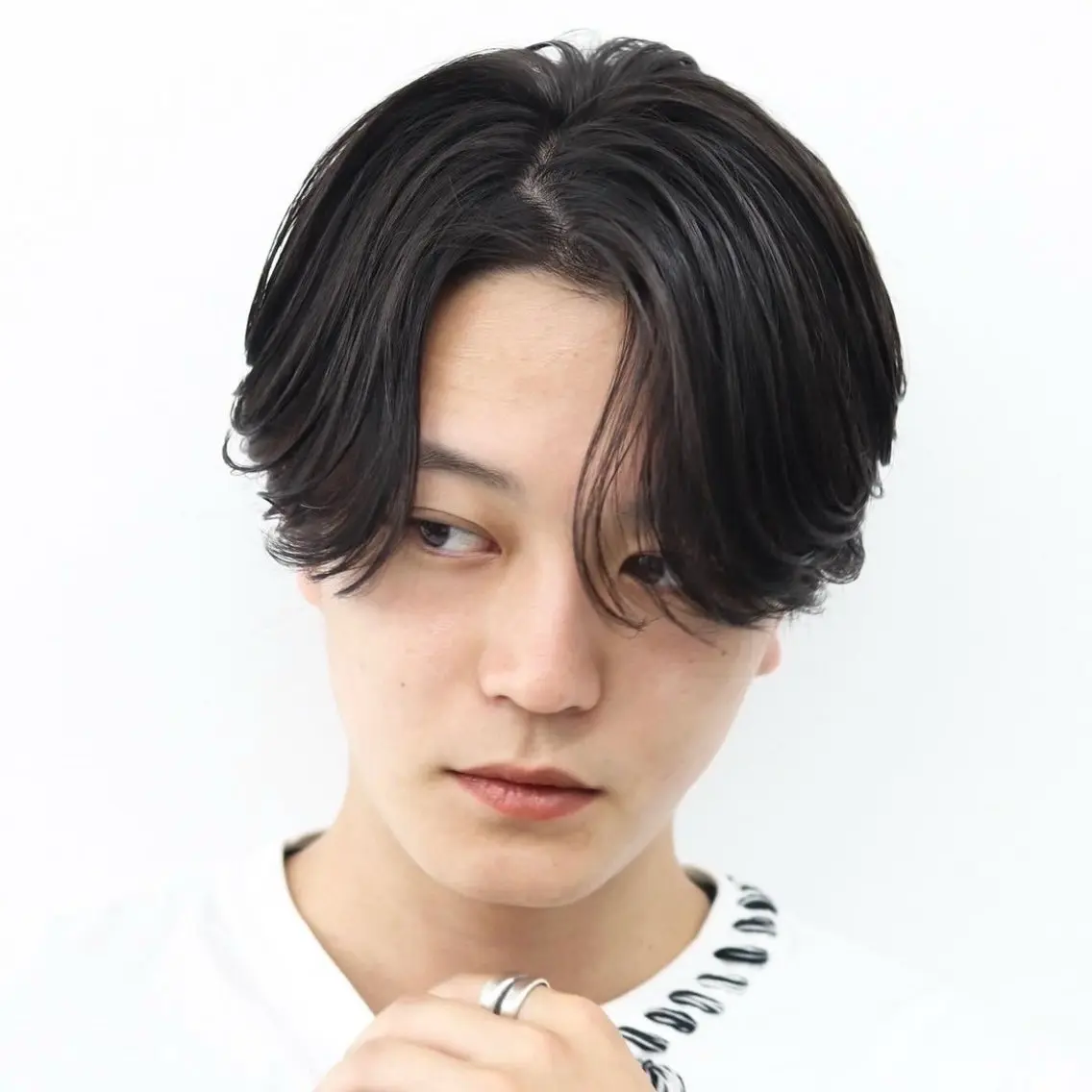 ショート カラー パーマ メンズ メンズパーマ ニュアンスパーマ カット パーマ 🔥メンズ極🔥韓国 シャドウ/波巻き柿崎のヘアスタイル