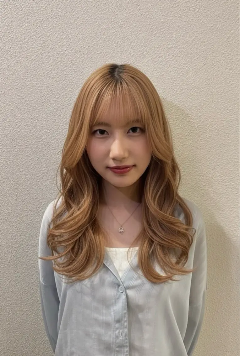 ロング カラー 淡色┊︎ナチュラル 🧁奈那美🧁*.゜のヘアスタイル