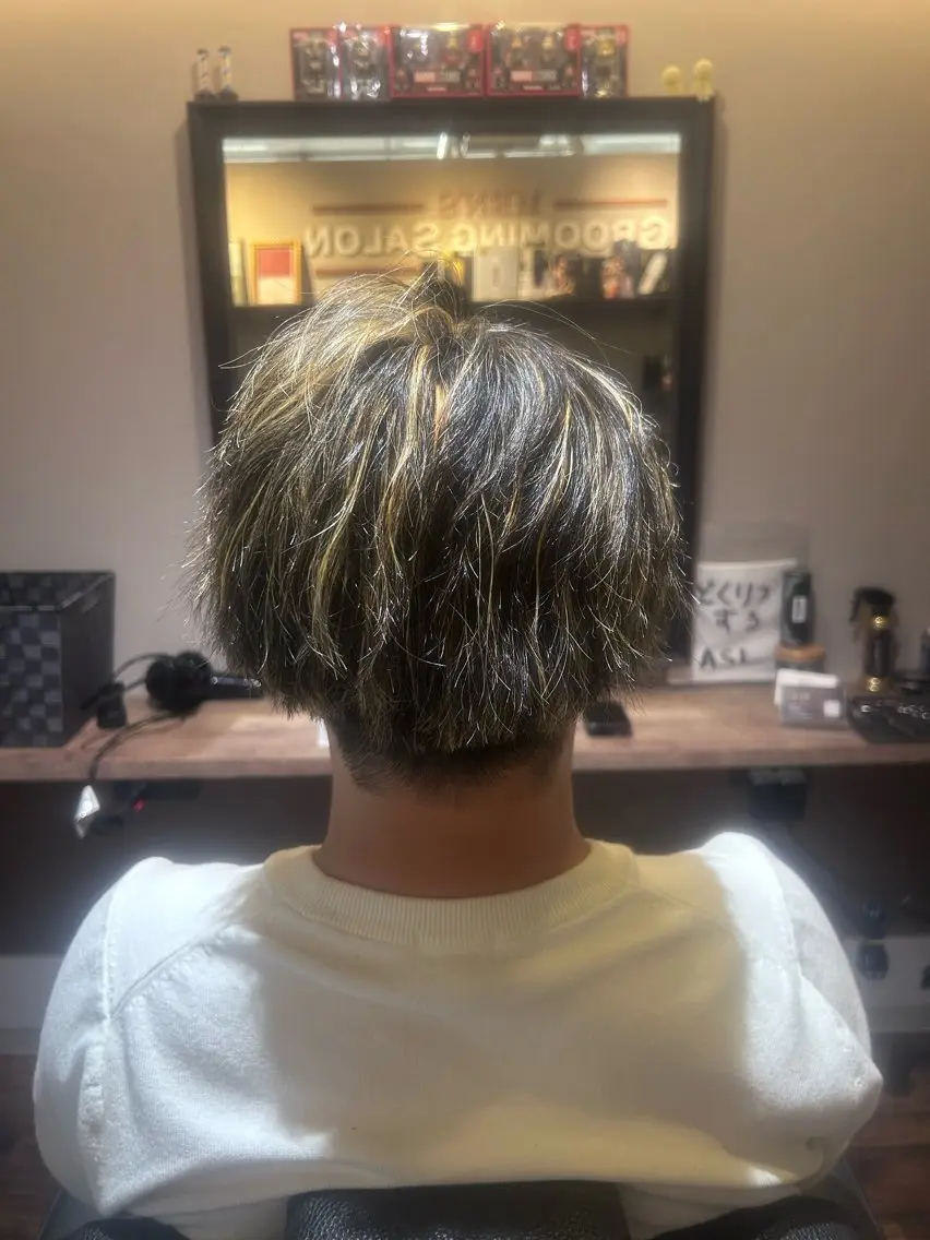 ミディアム カット ヘアカラー ex-fa for men 早藤朋哉のヘアスタイル
