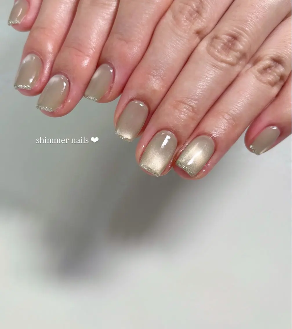 ネイル ラメ(グリッター) マグネットネイル shimmer nailsのネイルデザイン