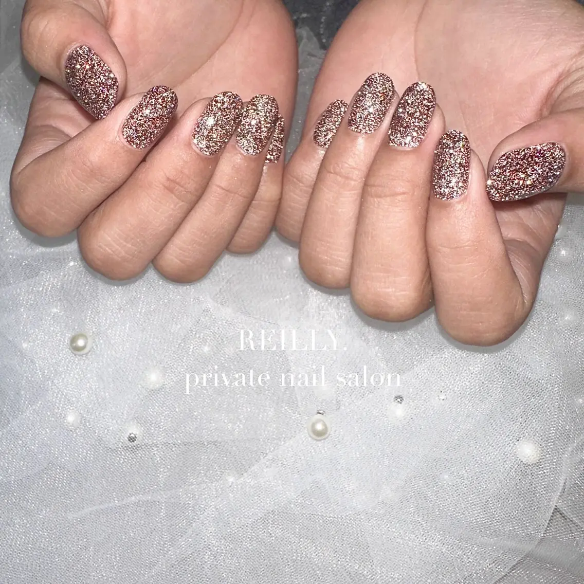ネイル クリアネイル フラッシュネイル フレンチネイル ジェルネイル キラキラネイル Reillynail みさきのネイルデザイン