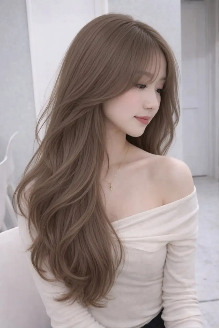 ロング カラー カット ヘアカラー トリートメント ヘアセット レイヤーダブルカラー KYONのヘアスタイル
