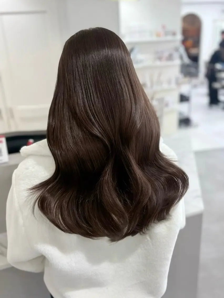 ロング カット ヘアカラー トリートメント 韓国風レイヤー/ 銀座🤍Fukaのヘアスタイル