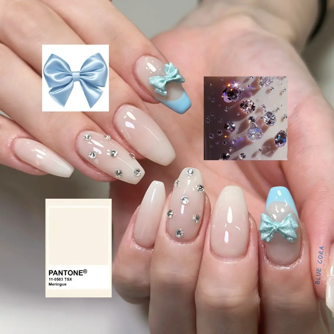 ネイル クリアネイル ハンドネイル ハンドケア BLUE CORAのネイルデザイン