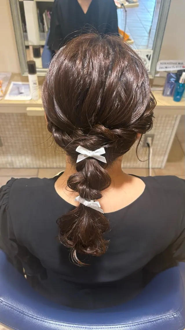 ミディアム ヘアセット 藤本 早耶のヘアスタイル