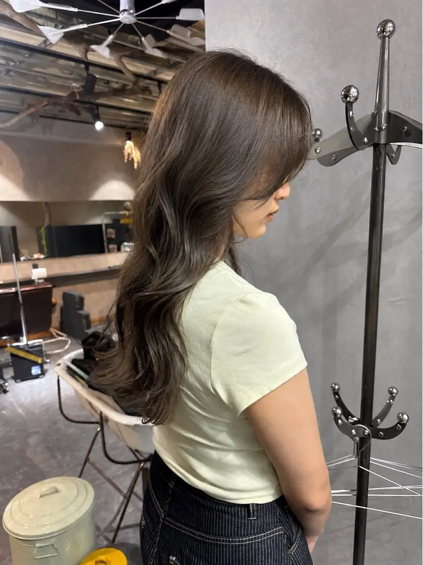 ロング パーマ ヘアアレンジ メンズ ヘアカラー 心斎橋美容室 Junのヘアスタイル