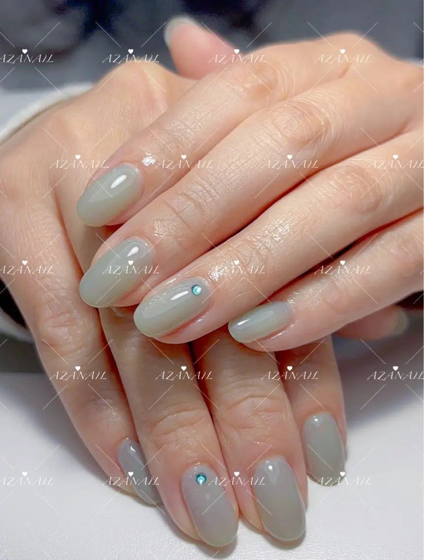 ネイル チークネイル グラデーション マグネットネイル 春ネイル ワンホンネイル AZA NAILROOMのネイルデザイン