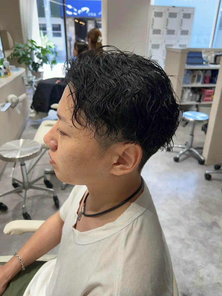 パーマ メンズ カット パーマ なかじま しほののヘアスタイル
