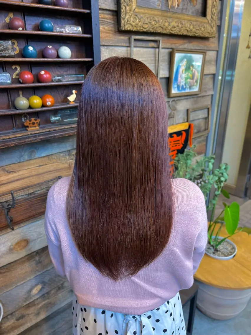 ロング カラー ピンクカラー ヘアカラー 川崎 かなでのヘアスタイル