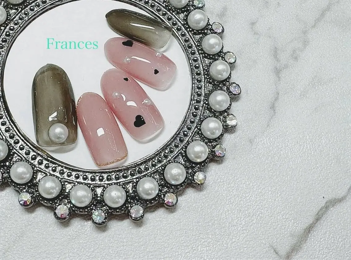 ネイル ハート ハンドネイル Frances 今村のネイルデザイン