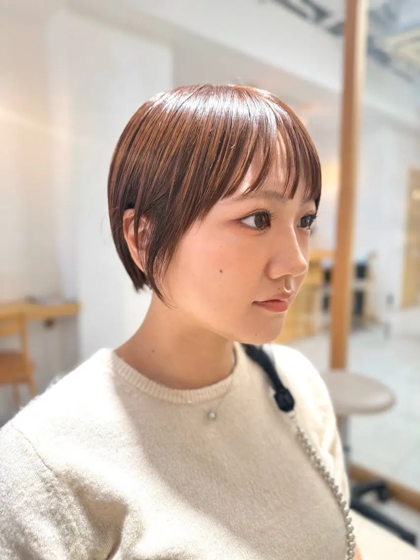 ショート カラー カット ヘアカラー トリートメント 安永 涼のヘアスタイル