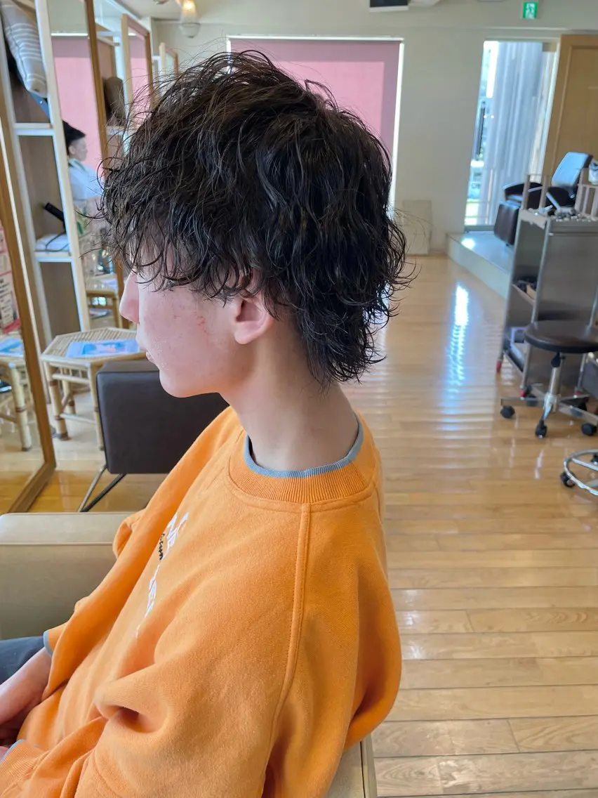 パーマ メンズ カット パーマ トリートメント 村松 寛太のヘアスタイル