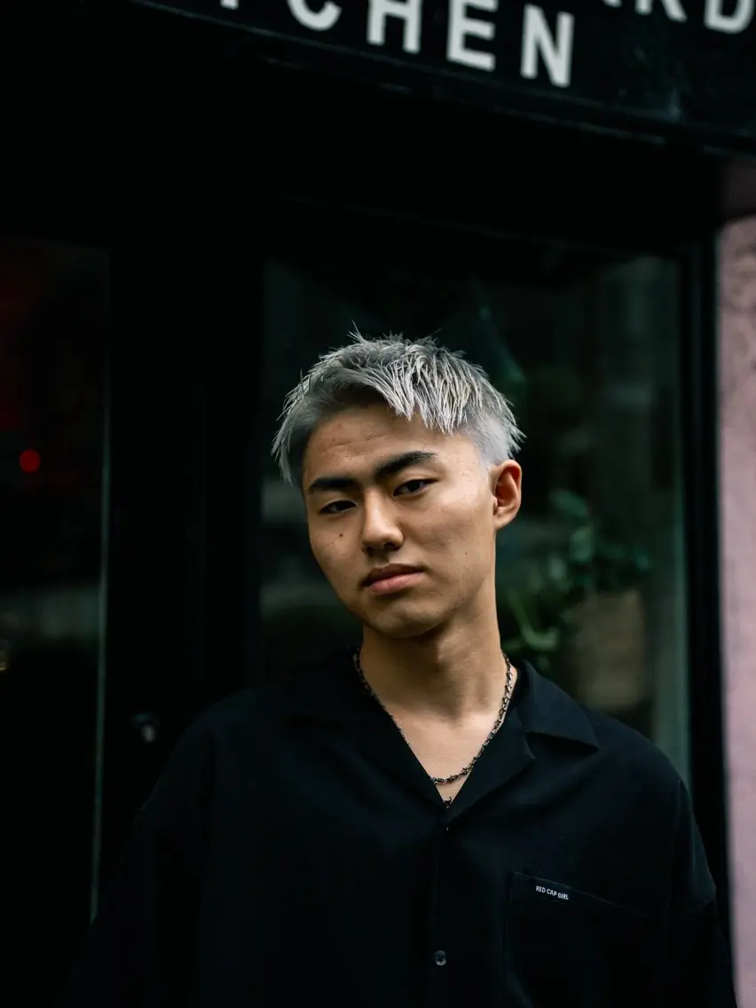 ショート カラー パーマ メンズ メンズブリーチ ブリーチ カット ヘアカラー 🔗メンズサロン🔗 Kieのヘアスタイル