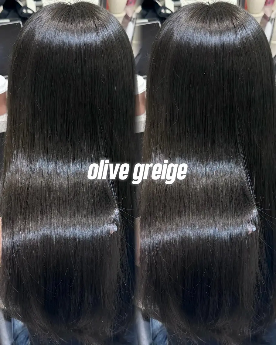 ロング カラー 透明感カラー グレージュ オリーブグレージュ オリーブグレー ヘアカラー トリートメント 透明感×髪質改善🌀 カナ 銀座のヘアスタイル