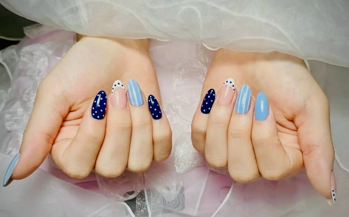 ネイル ドット フレンチネイル ネイルチップ ワンホンネイル Michan Nailのその他イメージ