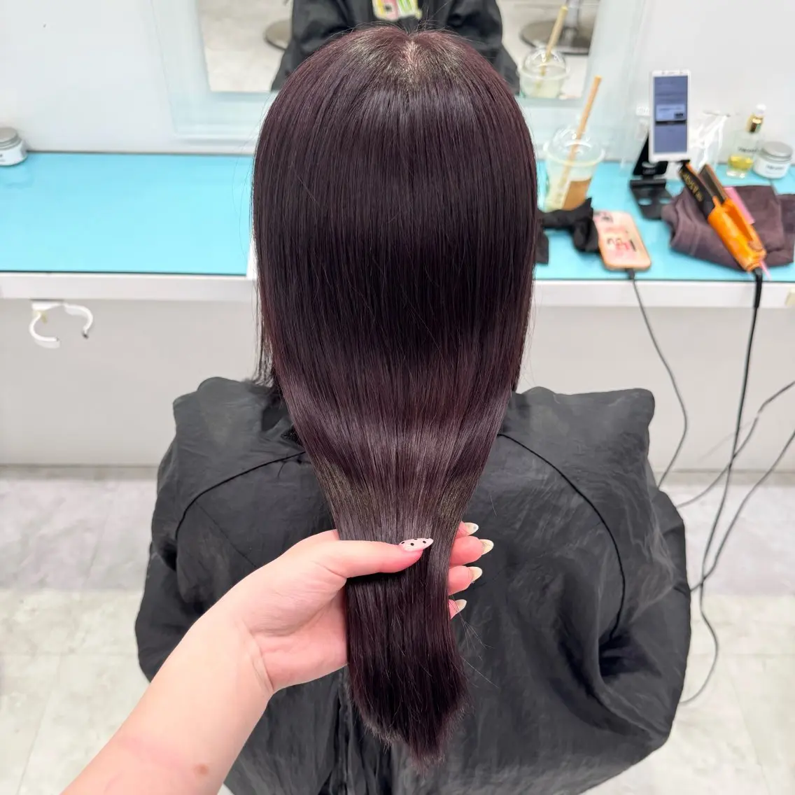 ロング カラー カットパーマモデル 募集🎀SHIONEのヘアスタイル