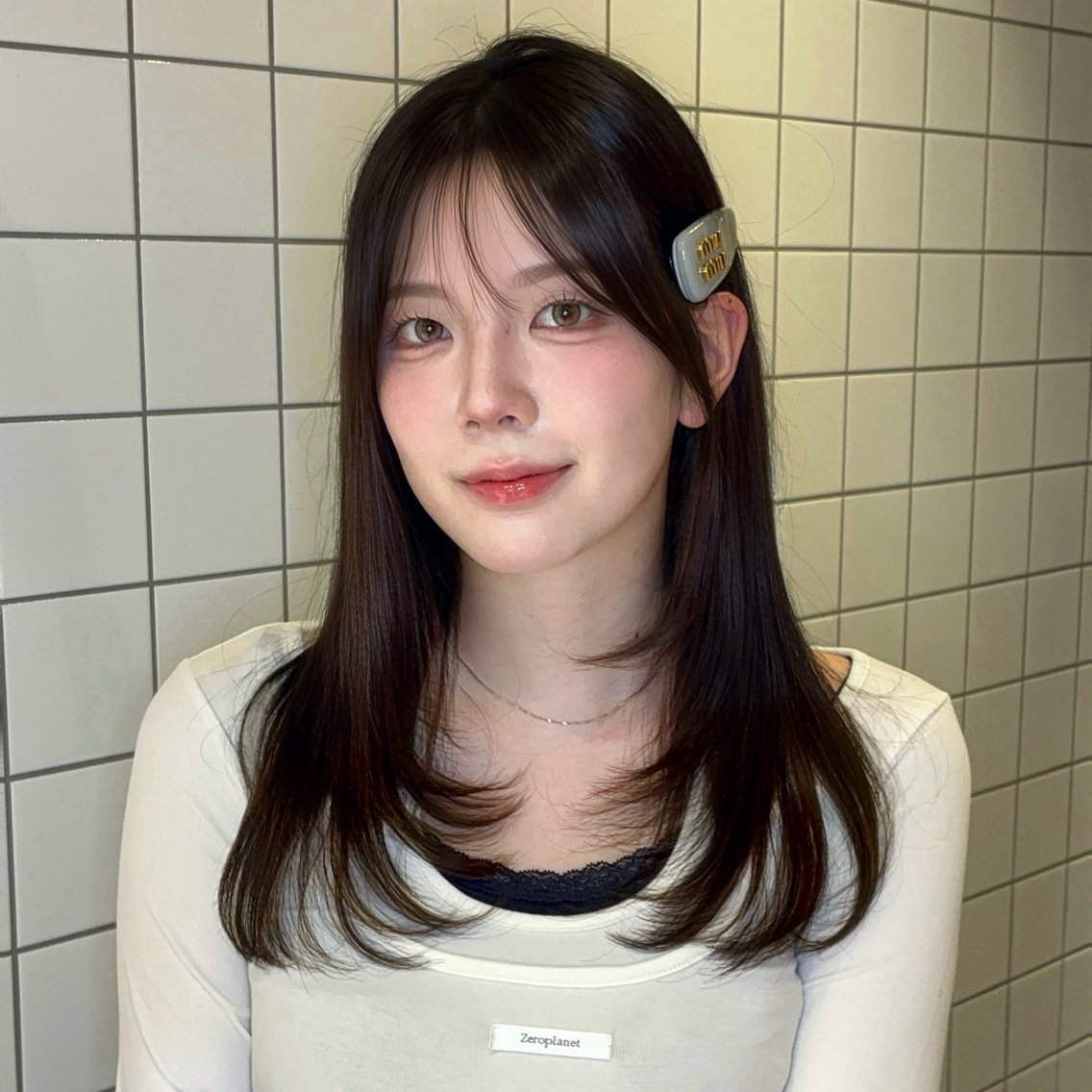 ロング カラー ヘアアレンジ 透明感カラー 韓国風ヘア レイヤーカット ワンホンヘア 韓国ヘア/ワンホン ヘア/Rumiのヘアスタイル