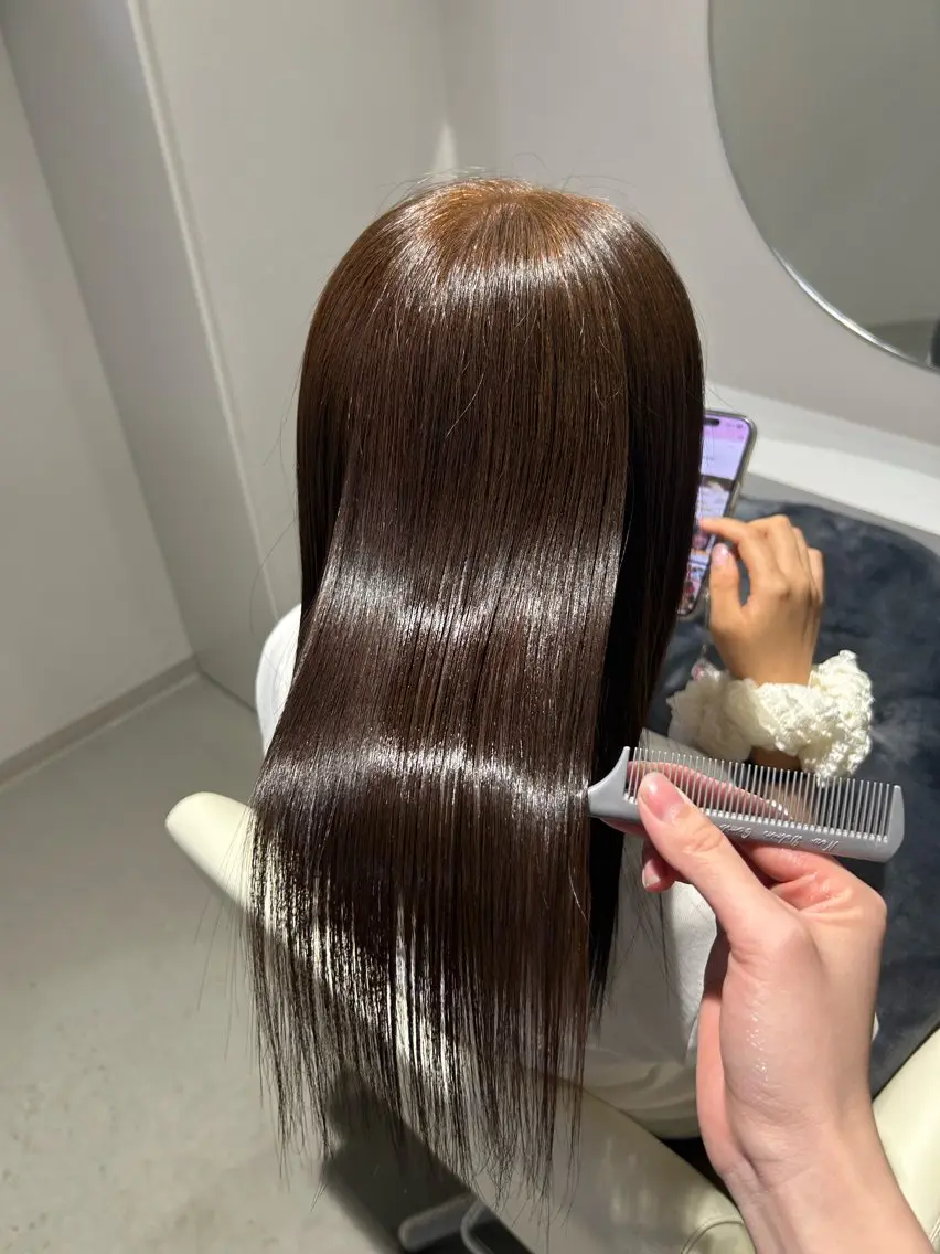 【💎Premium💎】ダメージレス艶カラー🎀2stepトリートメント付き✧*。の写真