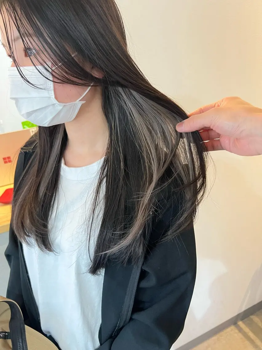 ロング ボブ 髪質改善 韓国風ヘア レイヤーカット 縮毛矯正 suii..hair designのヘアスタイル