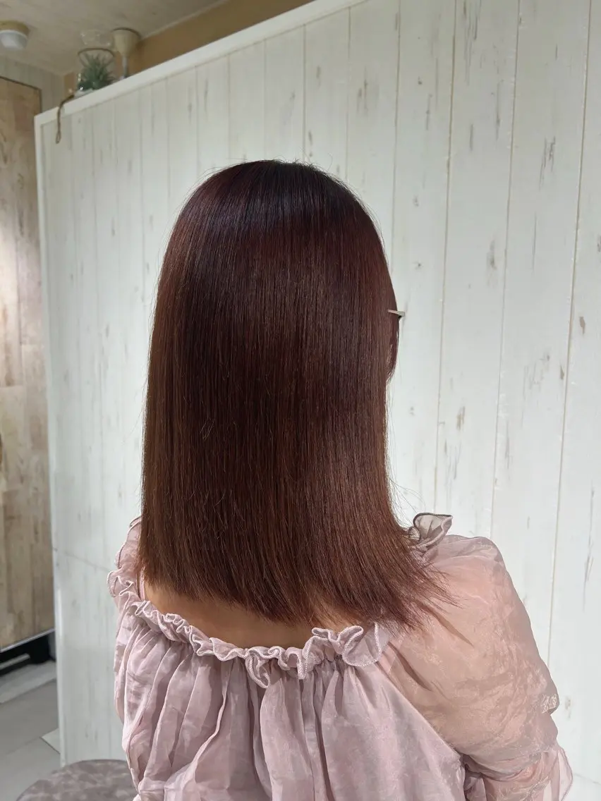 ミディアム ヘアカラー 岸 来未のヘアスタイル