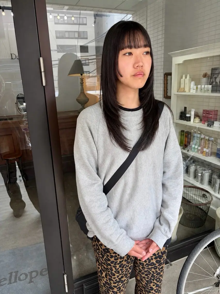 ロング パーマ ロングレイヤー レイヤーカット ロング 縮毛矯正 酸性ストレート カット 縮毛矯正 千葉 郁也のヘアスタイル