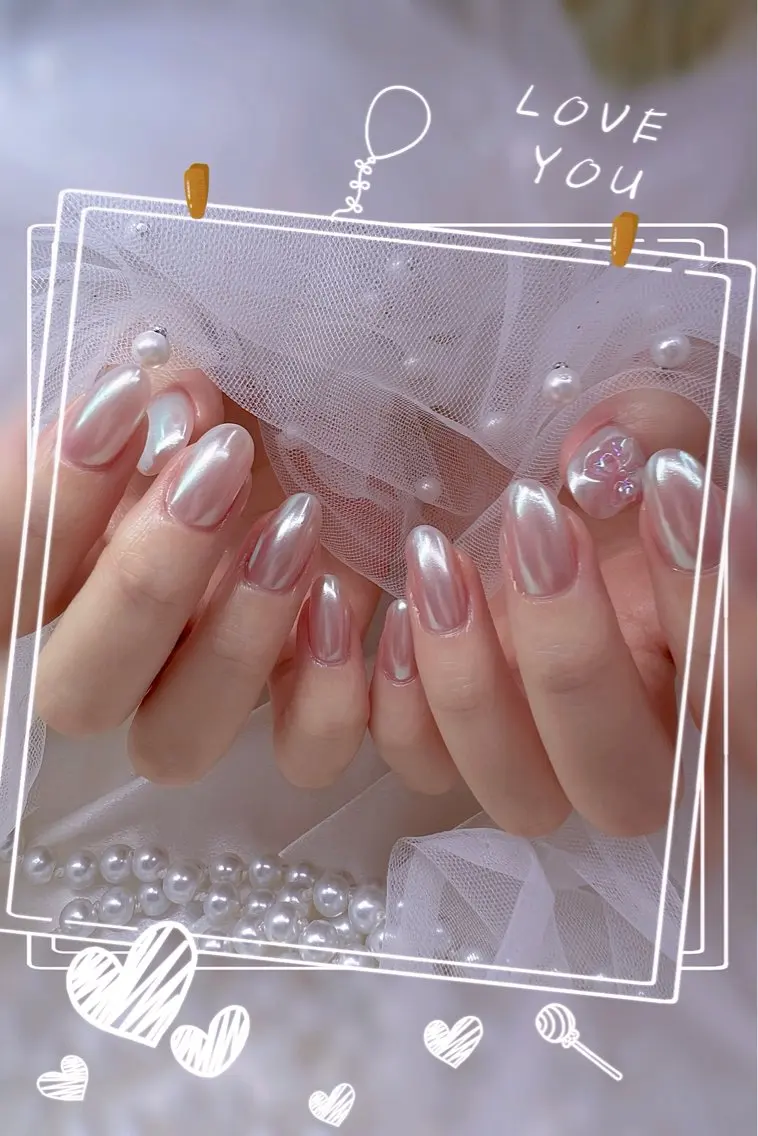 ネイル チークネイル フレンチネイル ガーリー グラデーション マグネットネイル ハンドネイル Chill Nailsalonのネイルデザイン