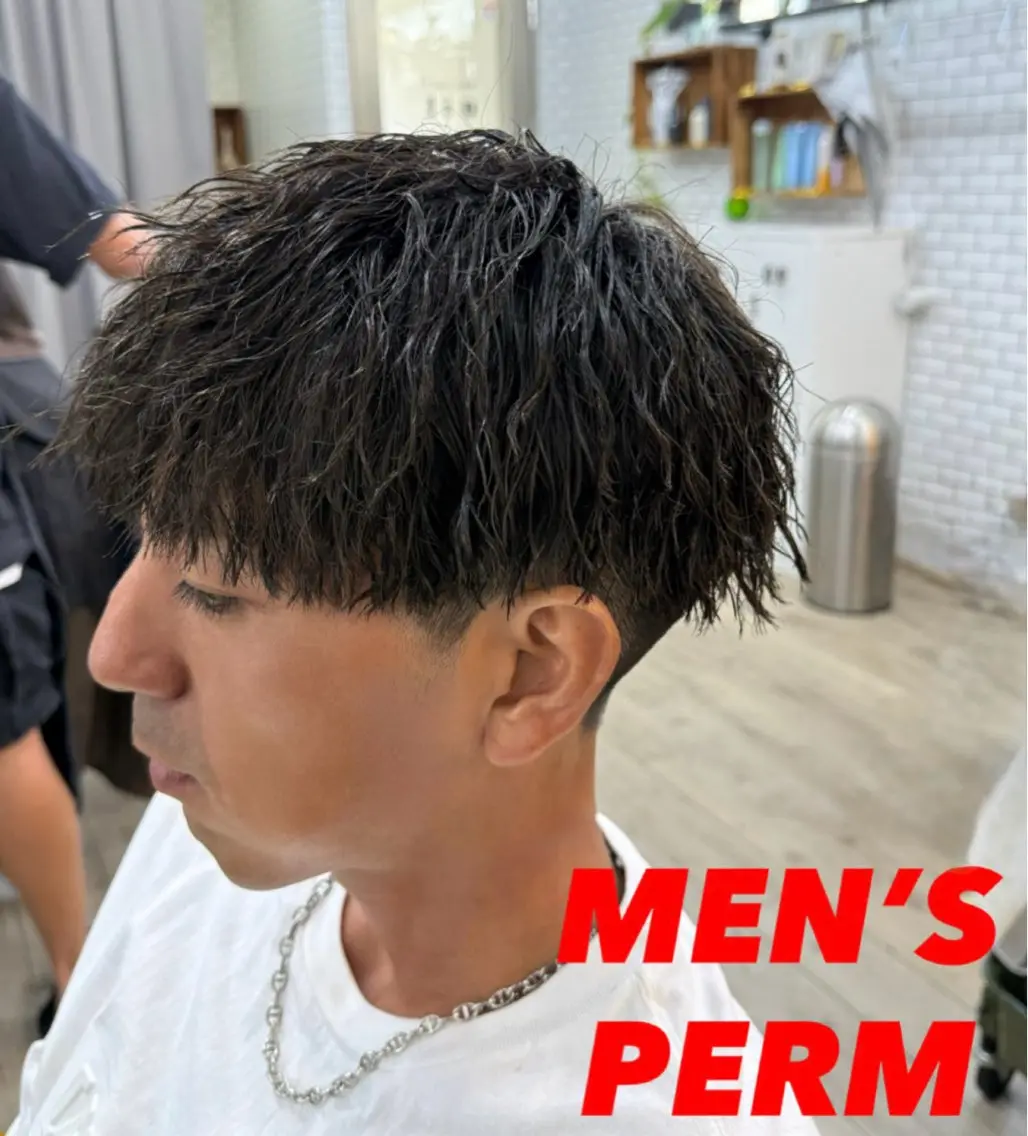 【men’s限定⭐️モテ髪】骨格矯正カット+ケアパーマ(ツイスト・ツイスパ対応)🌊の写真