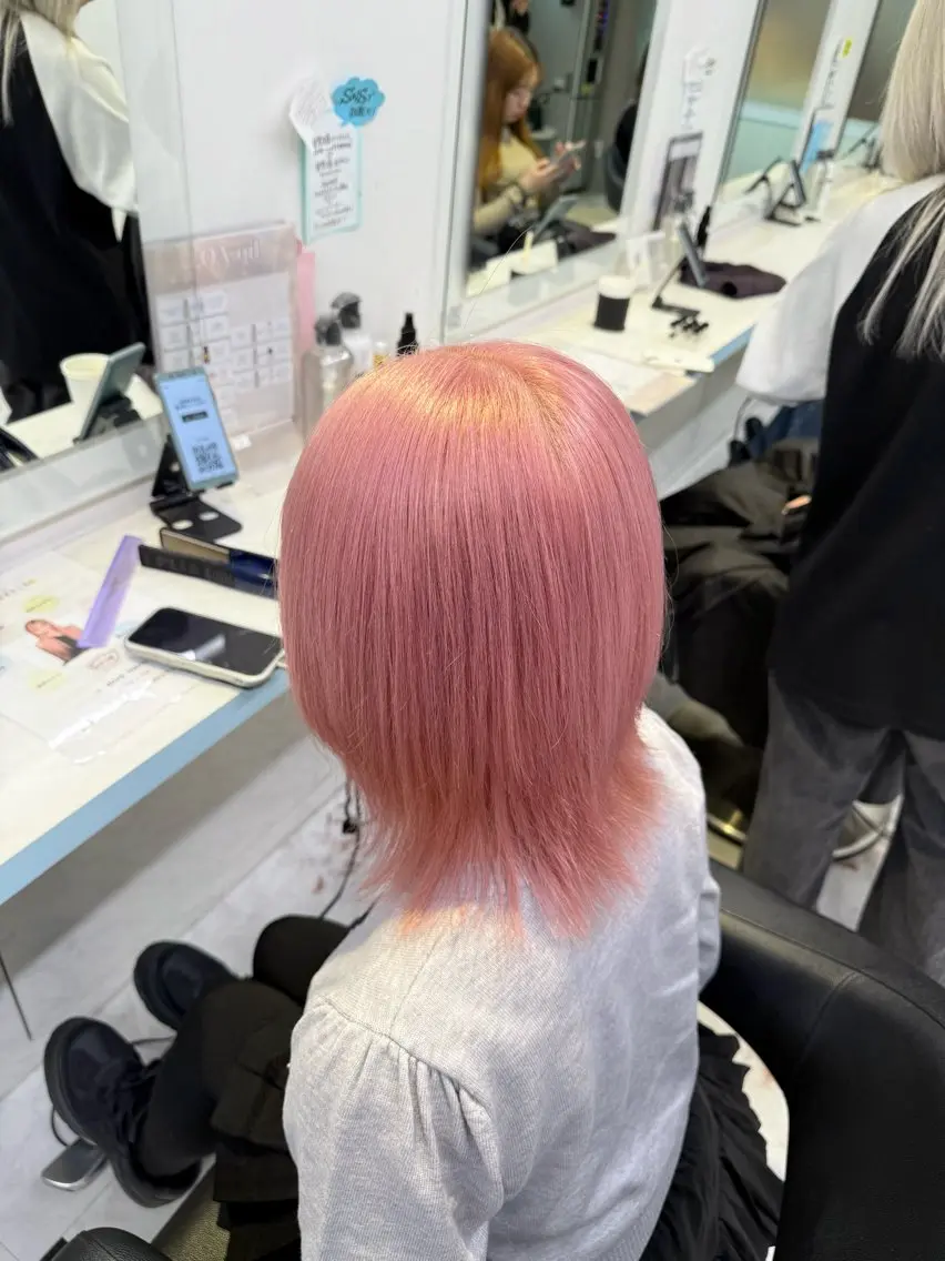 ミディアム カラー 髪質改善 トリートメント トリートメント 透明感×似合わせ ピンクヘアsyuyaのヘアスタイル