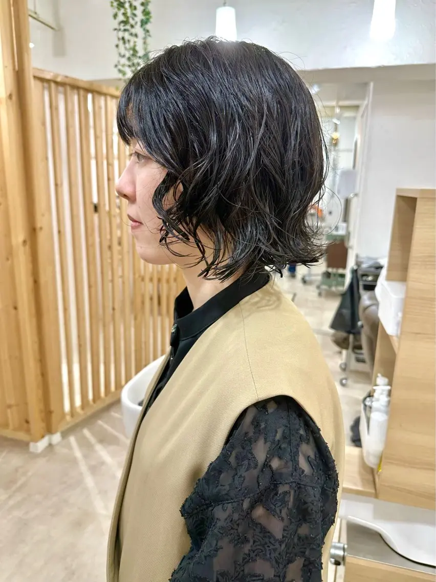ショート パーマ 髪質改善 縮毛矯正/ レイヤー/銀座/本木のヘアスタイル