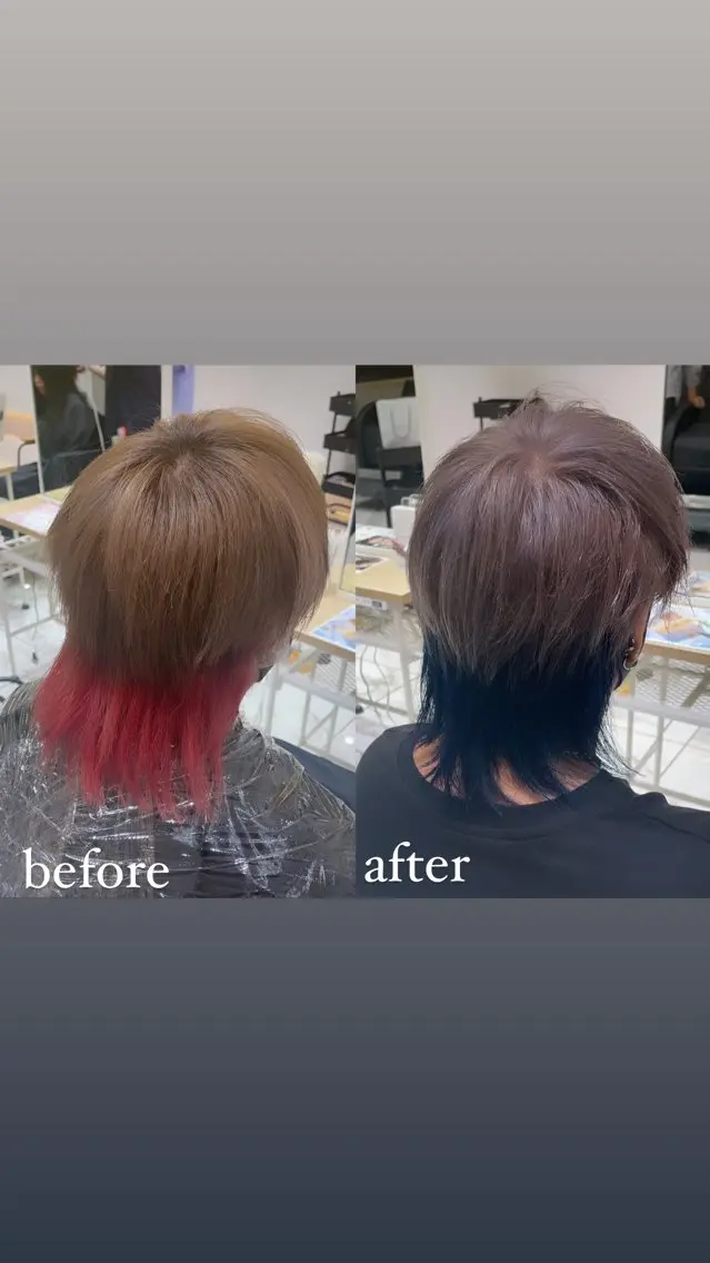 ショート カラー メンズ メンズブリーチ メンズハイトーン メンズインナーカラー メンズウルフカット ブリーチ カット ヘアカラー トリートメント 🥇メンズパーマ /縮毛矯正/木村神心のヘアスタイル