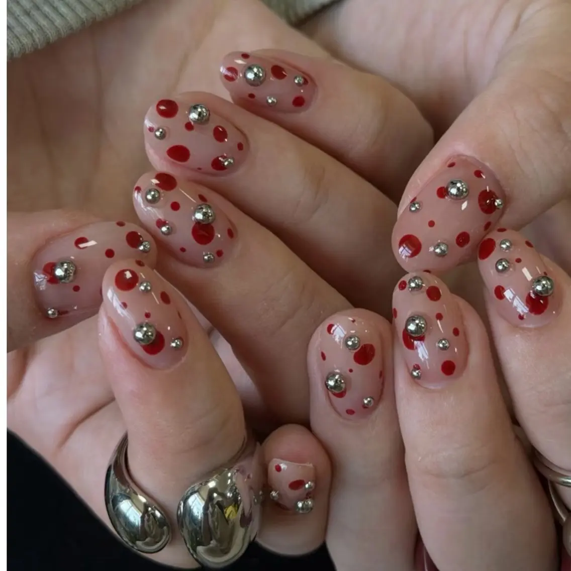 ネイル フラワーネイル フレンチネイル キラキラネイル 韓国ネイル マグネットネイル ハンドネイル Lumiereva nail salonのネイルデザイン