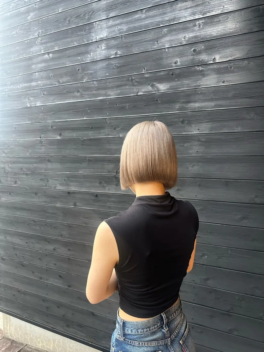 ショート 切りっぱなしボブ ボブ 大羽 晴日のヘアスタイル
