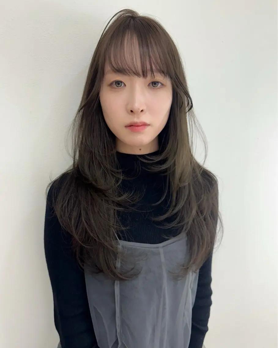 ロング カラー 透明感カラー カット ヘアカラー トリートメント 似合わせhair /モガミユナ🎀のヘアスタイル