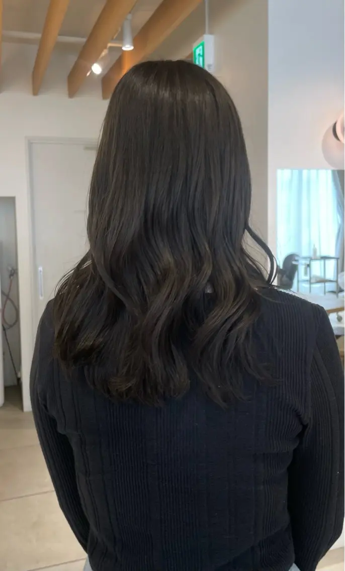セミロング カラー 透明感カラー オリーブカラー るか 🍀のヘアスタイル