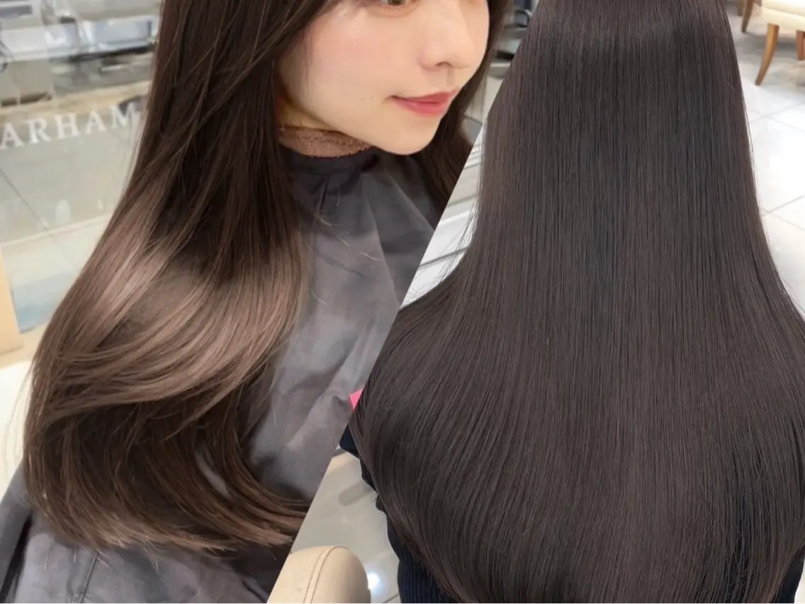 💝【お得menu】💝カット＋ケアカラー＋premium縮毛矯正＋CMC・PPTトリートメント　詳細もお読みくださいの写真