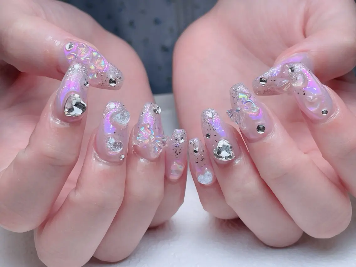 ネイル チークネイル 長さ出し フレンチネイル ジェルネイル 韓国ネイル 中野駅から2分 MEO NAILのネイルデザイン