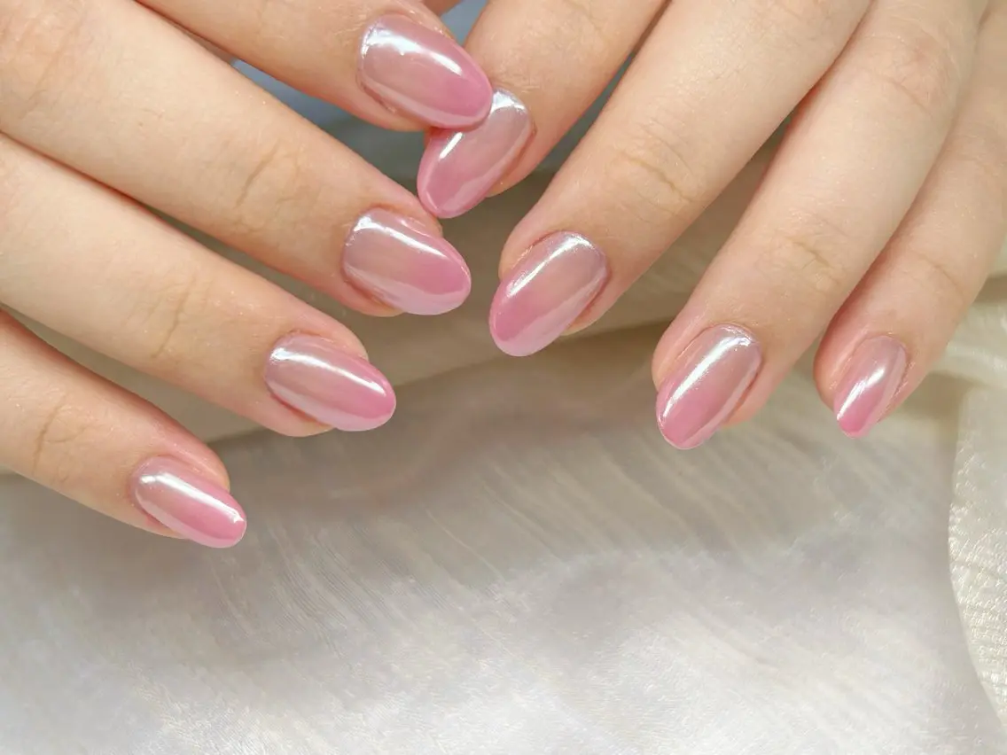 ネイル アートネイル チークネイル 成人式 入学式 長さ出し ハンドネイル Lino Nailのネイルデザイン