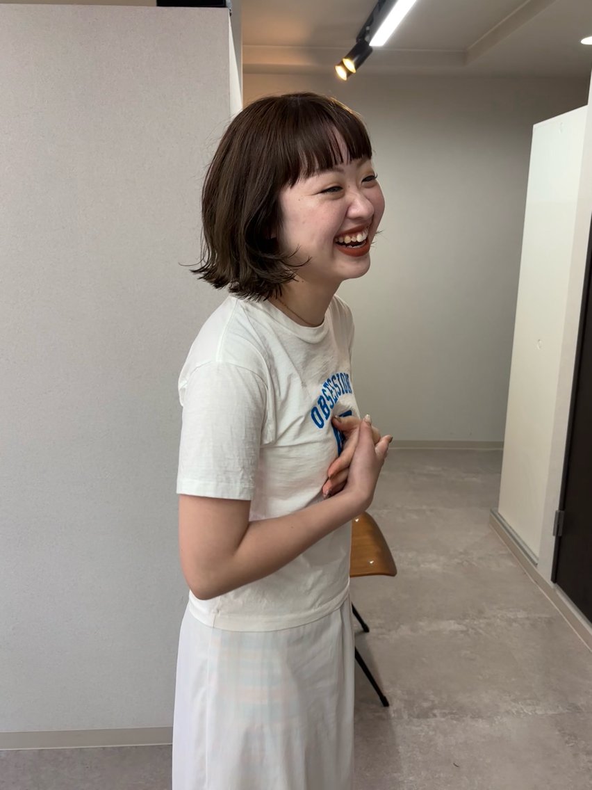 ミディアム ラフパーマ🤎ベージ ュカラー🤎annaのヘアスタイル